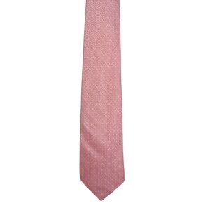 Hermès Silk Tie Geometric Pattern Light Pink Men's Luxury Accessory